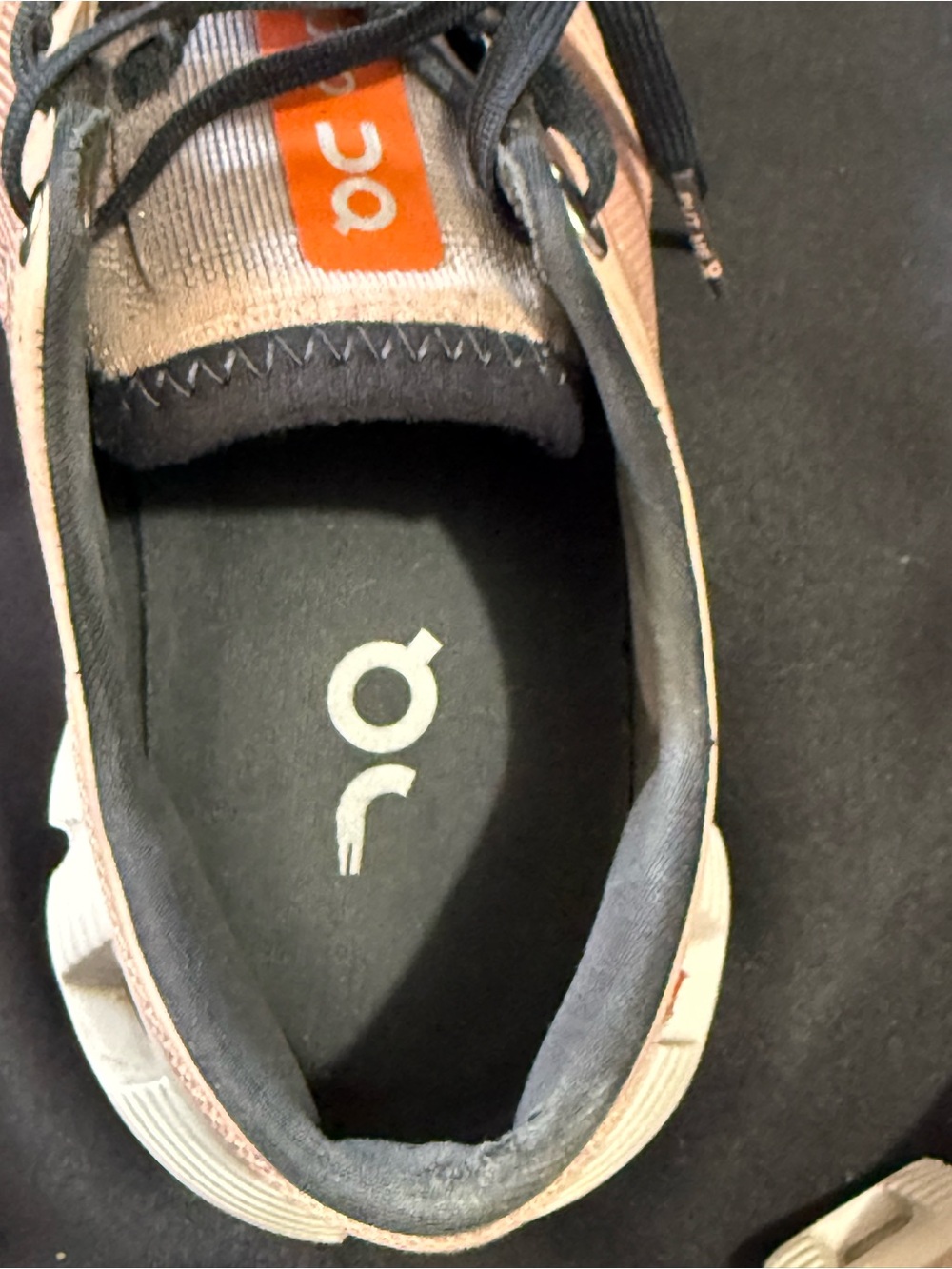 On clouds Running Women’s Pink Athletic Running Shoes with Orange Accent - Picture 10 of 12